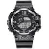 Harajuku Style Large Dial Electronic Watch: Unisex, Multifunctional, Sports Waterproof, Luminous with Alarm.