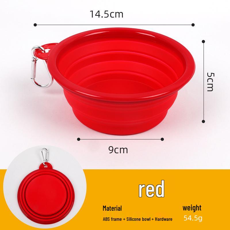 In-Stock Portable Silicone Pet Feeding Bowl - Food Grade, Foldable for Dogs & Cats.