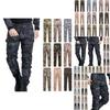 Men's Military Army Combat Tactical Airsoft Pants With Multi-pockets And Ergonomic Knee Design