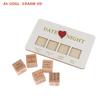 1Set Date Night Dice Take Out Dice For Couples Portable Couple Wooden Dice Kit For Adult Women Men Husband Girlfriend Boyfriend