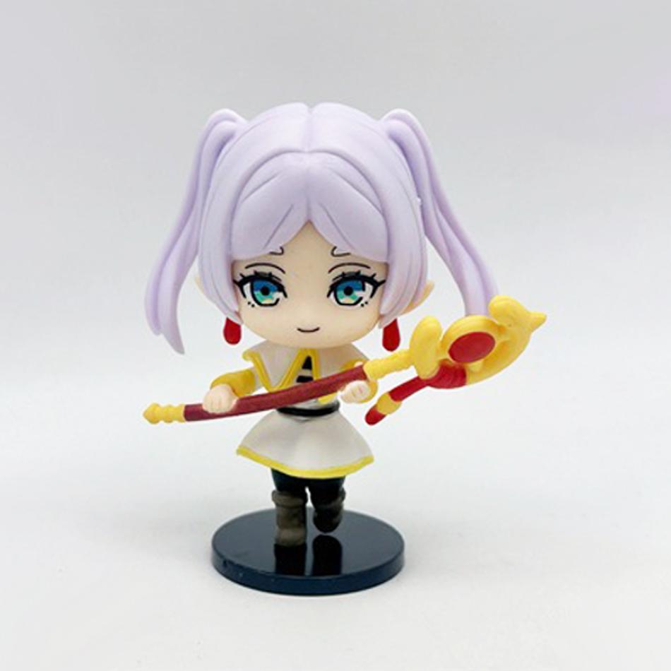 4 Stück/Set Frieren: Beyond Journey's End Anime Figur Sitzender Farn Actionfiguren Frieren Nudelstopper Figur Sammlermodell