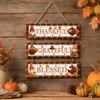 Farmhouse Thanksgiving Wooden Wall Decor, Autumn Fall Porch Sign, Waterproof & Fade-Proof Boxwood Plaque, Ready to Hang Indoor Outdoor Art