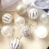 24Pcs/Box Plastic Christmas Colored Balls Electroplated Christmas Tree Hanging Pendant  for Home