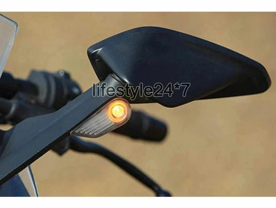 Fit For KTM RC 200 390 Rear View Mirror Set LH & RH With Traficator Indicator