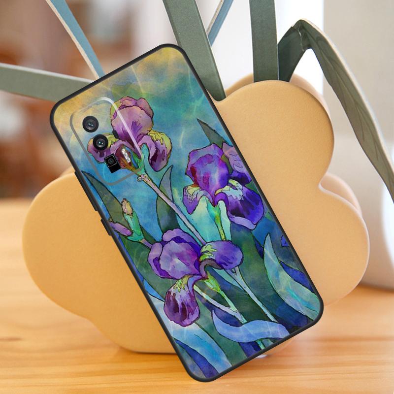 Irises Painting Case For POCO X3 X6 F6 Pro M6 X5 F3 F5 M5s Xiaomi 13 14 Ultra 12 Lite 11T 12T 13T Pro Cover