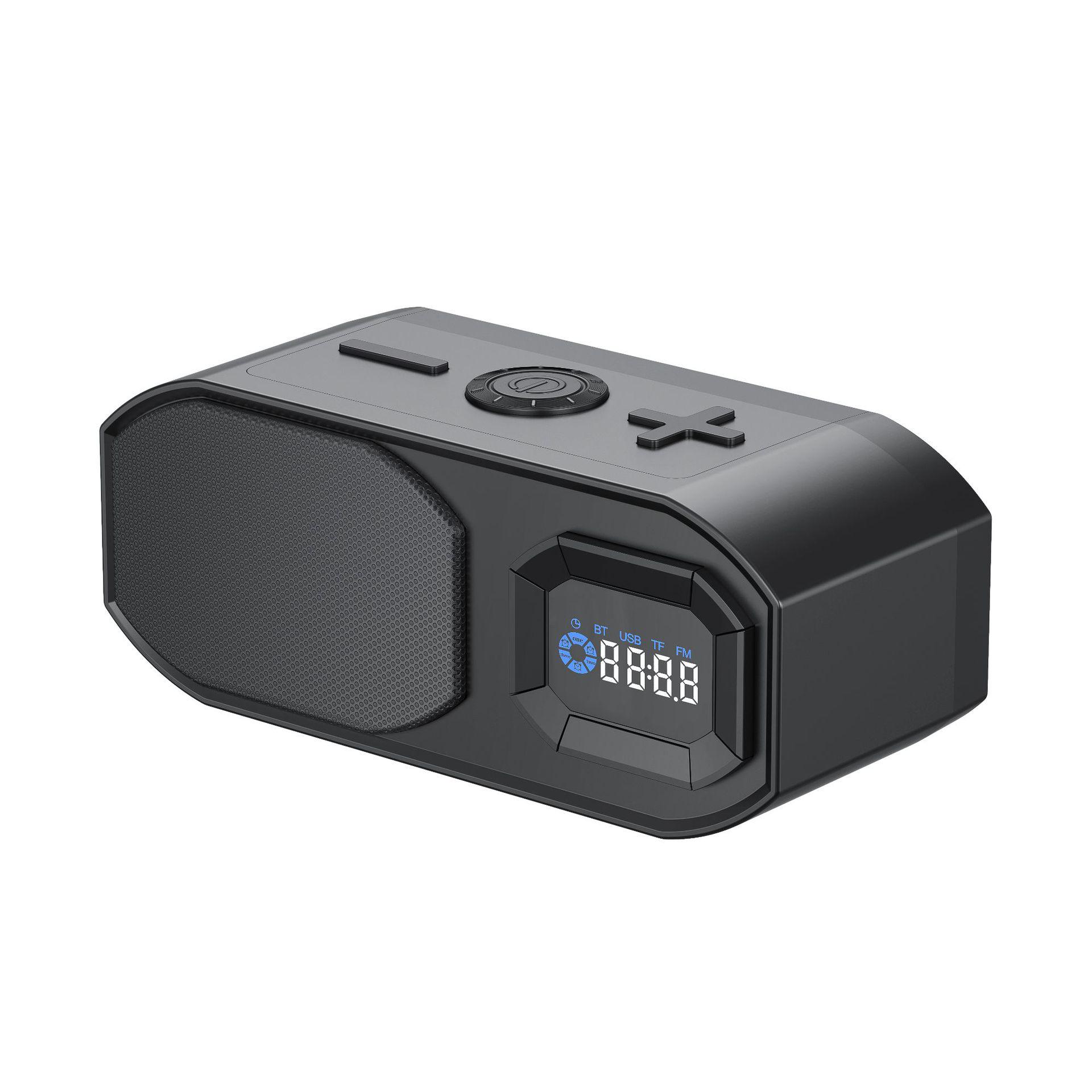 

Portable Bluetooth Speaker with Alarm Clock & Card Slot - Travel Gift чорний