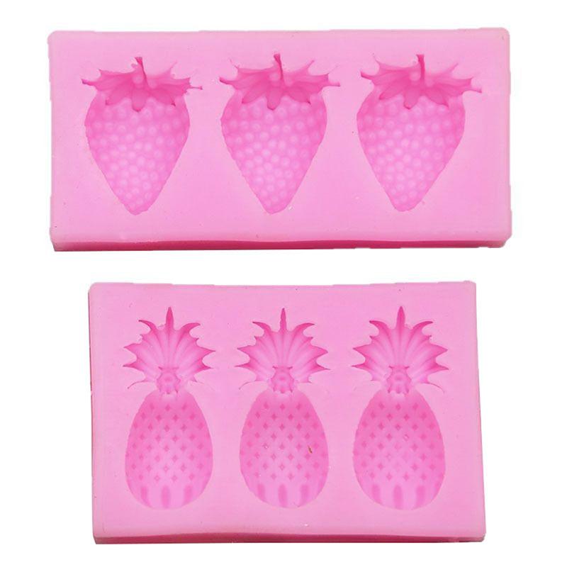 

1/2 шт. Ароматерапевтическая свеча украшение силиконовая форма 3 клубника ананас шоколадная форма DIY аксессуары для торта