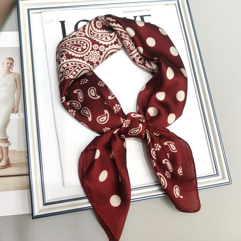 Strictly Selected 70 Silk Scarves, Simulated Silk Small Square Scarves For Women, Retro High-End Thin Versatile Professional Scarves