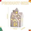 Christmas House Ceramic House With LED Light Christmas Centerpiece For Holiday Seasonal Display Indoor Tabletop Mantel Shelf