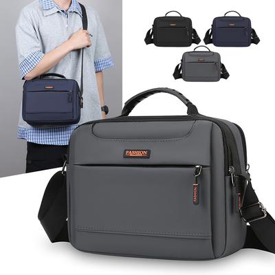 Herren Oxford Stoff Umhängetasche Mehrfachfach Umhängetasche Businesstasche