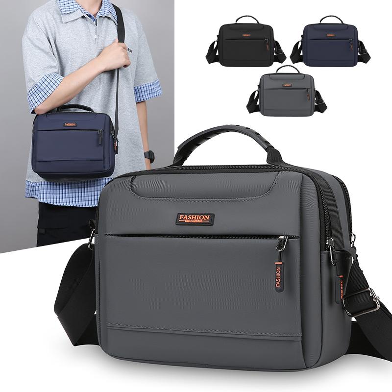 Men's Oxford Cloth Shoulder Bag Multi-compartment Crossbody Bag Business Bag