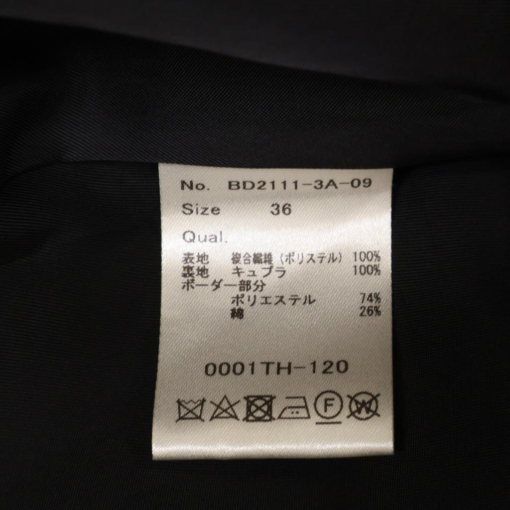 BORDERS at BALCONY BD2111-3A-09 21Stainless Steel Black Chesterfield Frill Coat coat 36 blackUsed