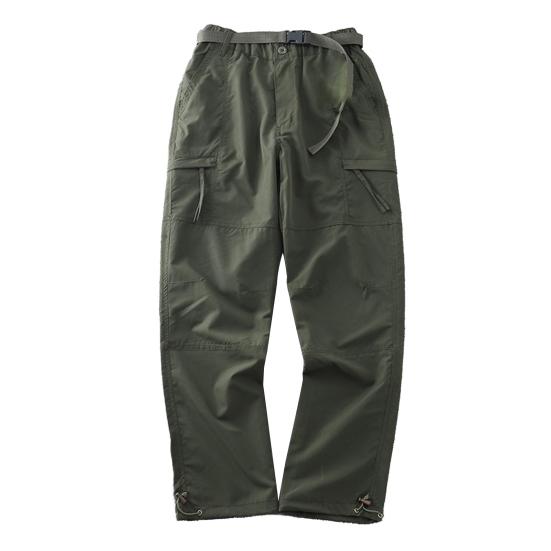 Herre Tykke Cargobukser Fleeceforet Fritidsbukser Multi-lomme Rett Ben Høst Vinter Bukser for Daglige Utflukter Streetwear