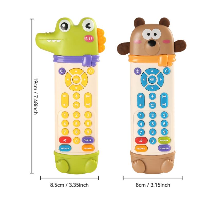 Baby Remote Control Toy Pretend Play with Lights Sounds English Vocabulary Cognitive Development for Toddlers