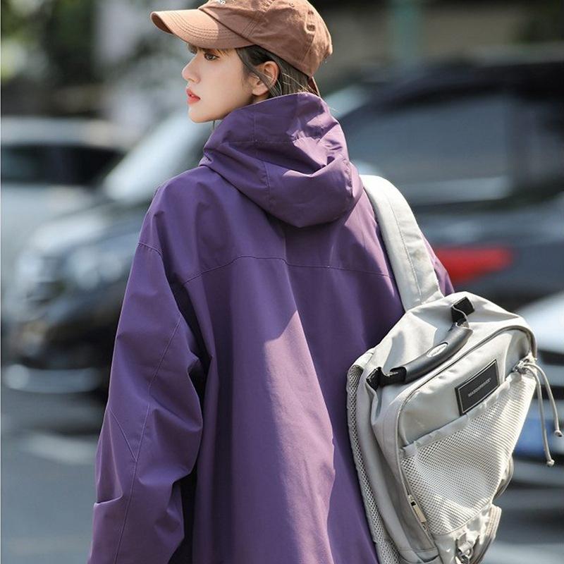 Couple Suit Men's Hooded Jacket Outdoor Travel Mountaineering Suit Mountain Climbing Waterproof Jacket Tooling Trendy Men's Clothing