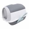 Enclosed Plastic Litter Box Extra Large Odor Resistant Easy Cleaning Covered Kitty Litter Box with Scoop for Indoor Cats