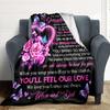 1pc Letter To Daughter Pattern Soft & Warm Polyester Knit Blanket, Digital Printed, All-Season Throw for Napping, Traveling, Sofa yy250906033