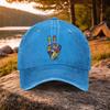 Graffiti  Peace Gesture Washed Baseball Cap Unisex Casual Golf Hat Outdoor Daily Commute
