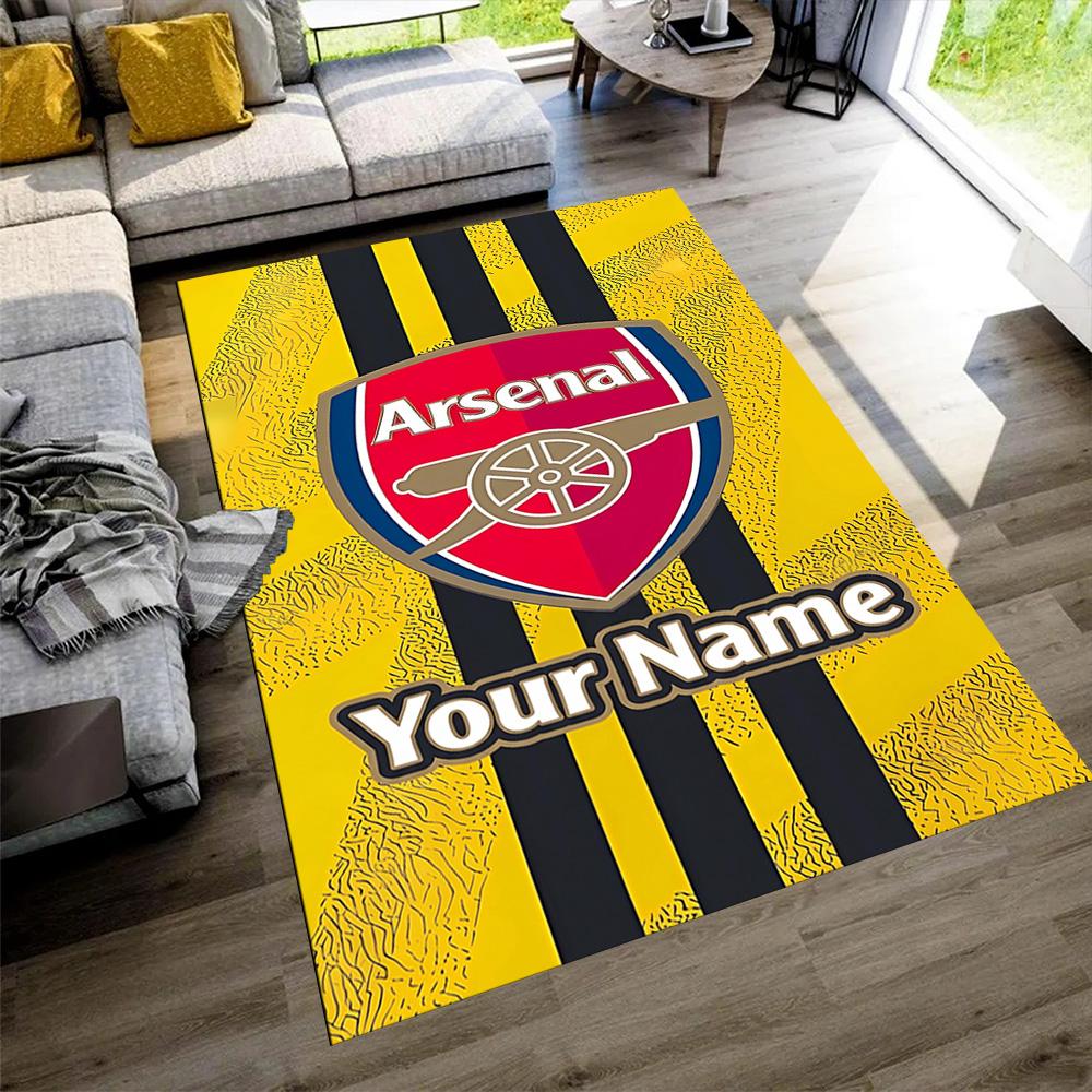 Arsenal F.c. Customize Text Area Rug Design for Balcony Living Rooms Study room Foyer Anti-slip Rug Office home decor