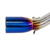GY6 Stainless Steel Burnt Blue Exhaust Pipe, 51MM Diameter, Thickened Front Section for Motorcycle Modification