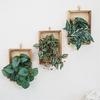 Wall Framed Artificial Plant Faux Greenery Plant in Frame Wall Decor Hanging