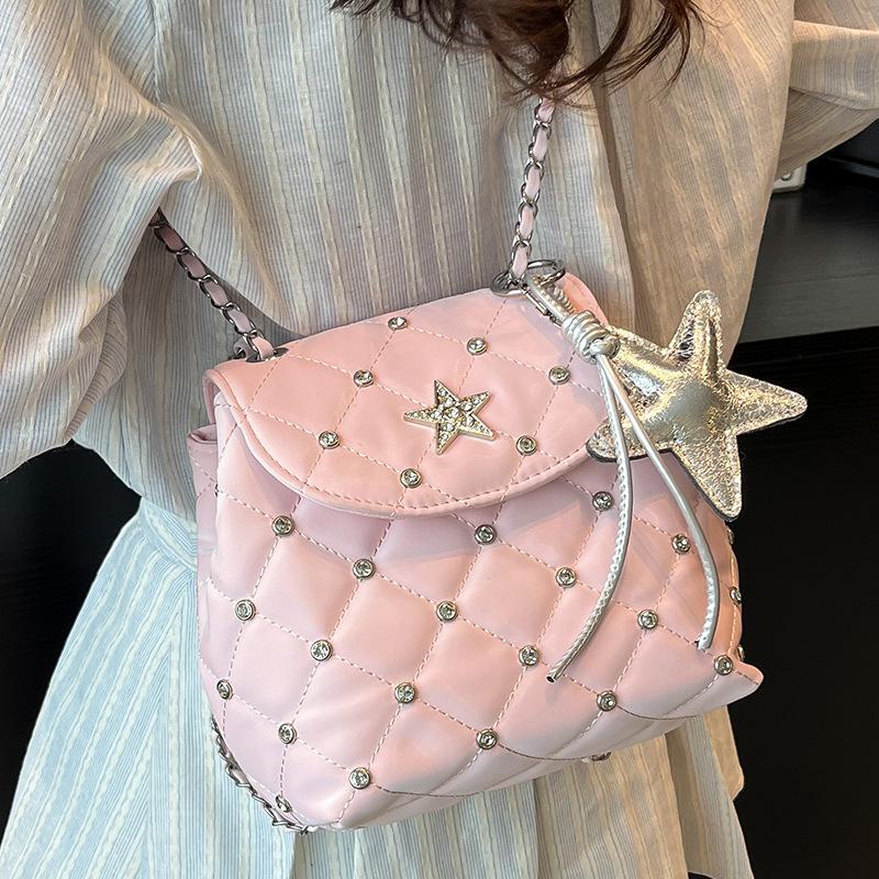High-value diamond chain underarm bag women's summer new fashion and leisure niche shoulder bucket bag