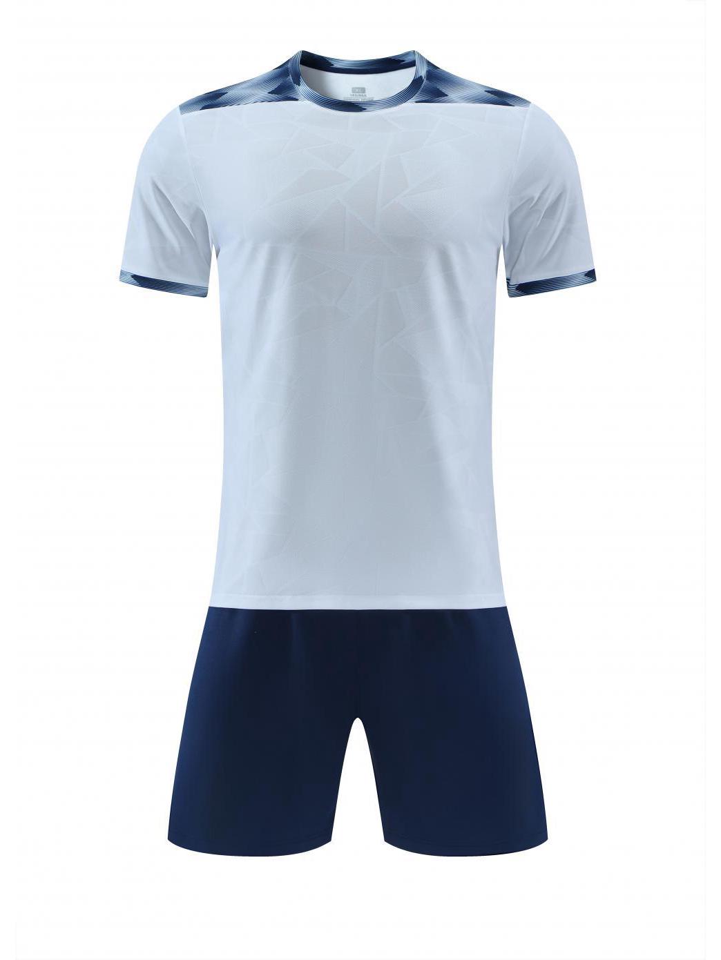 Premium Quick-Dry Football Uniform Set - Short Sleeve Jersey for Children and Adults 160 белый