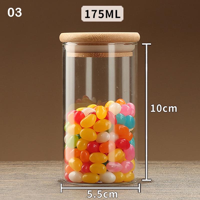 Sealed Food Storage Box Pots Glass Jar Coffee Jars With Lid Transparent Cereal Candy Dried Jars Fridge Storage Tank Containers