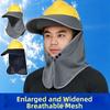 Mesh Safety Helmet Sunshade Breathable Neck Protection Sun Shield  for Construction Workers