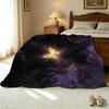 Thick Warm Flannel Blanket Starry Butterfly Design, Soft Cozy Throw for Home, Sofa, Guest Room, Christmas Halloween Decor