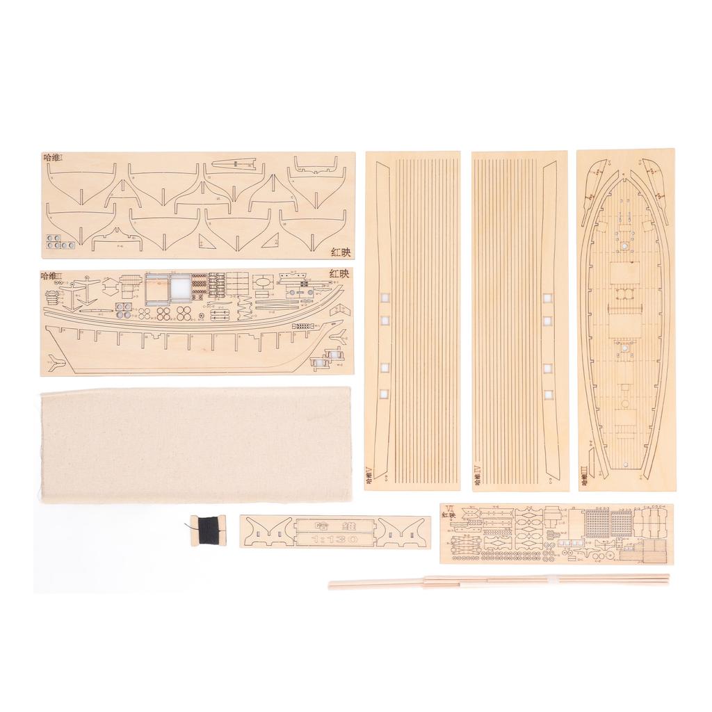 1:130 Wooden Sailboat Kit Intelligence Development DIY Scientific Ancient Model Ship Building Kit