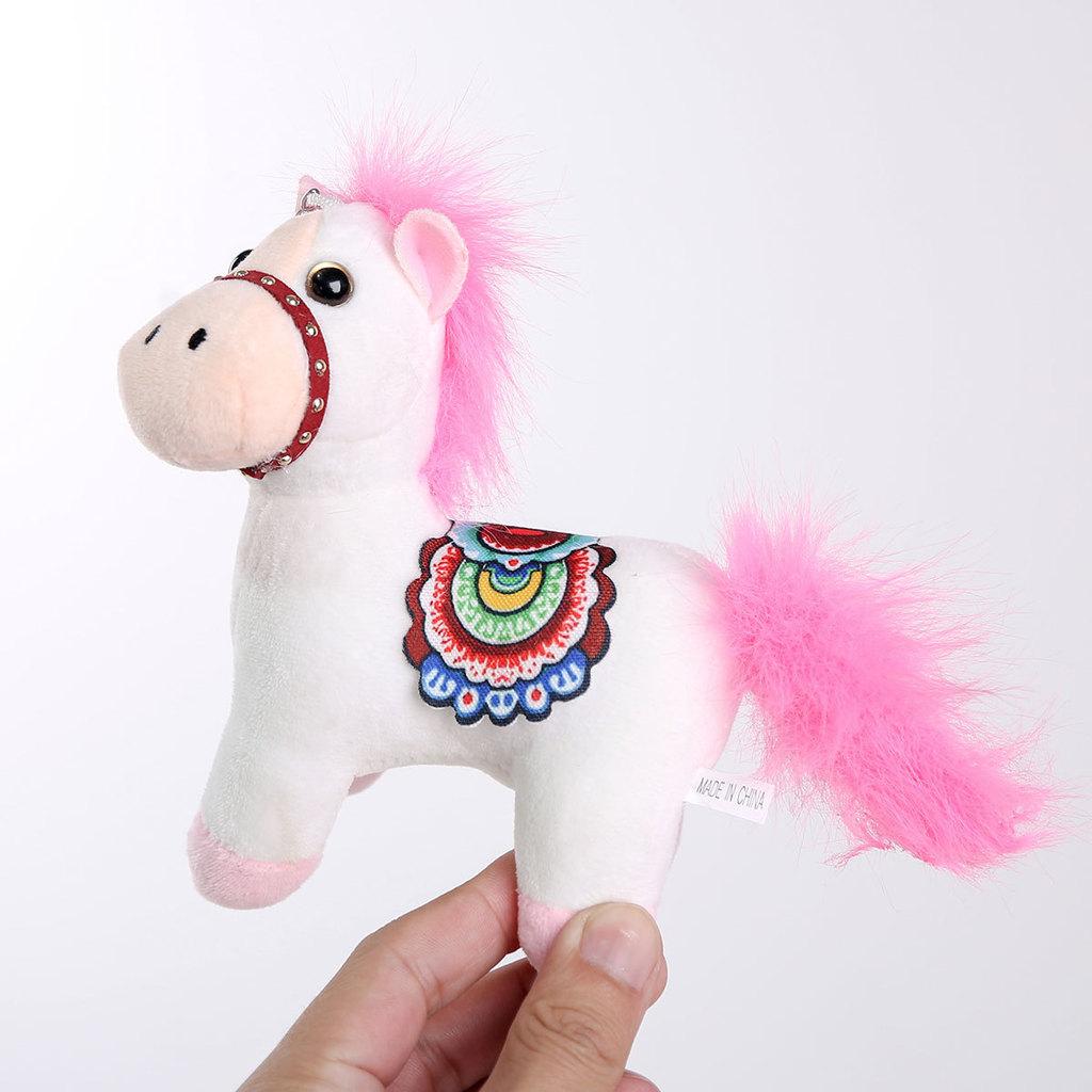 Pony Animal Plush Toy Keyring Featuring Short Plush Material For Gift Giving