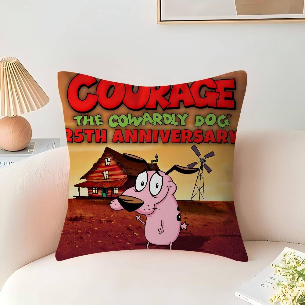 Anime C-Courage The C-Cowardly Dog Stitch Lucky Dragon Pillow Cover Sofa Cushion Cover Home Room Decoration Children Gift