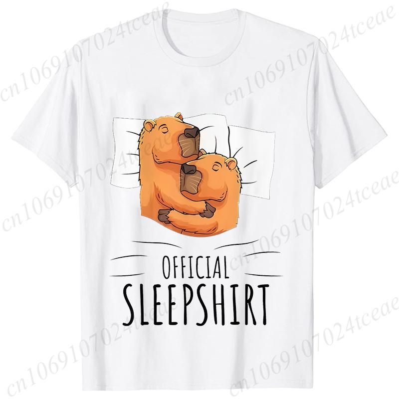 Capybara Sună Tricouri pentru Femei Amuzant Capibara Rozător Iubitor de Animale Umor Tricouri Vară Mânecă Scurtă Îmbrăcăminte Femei