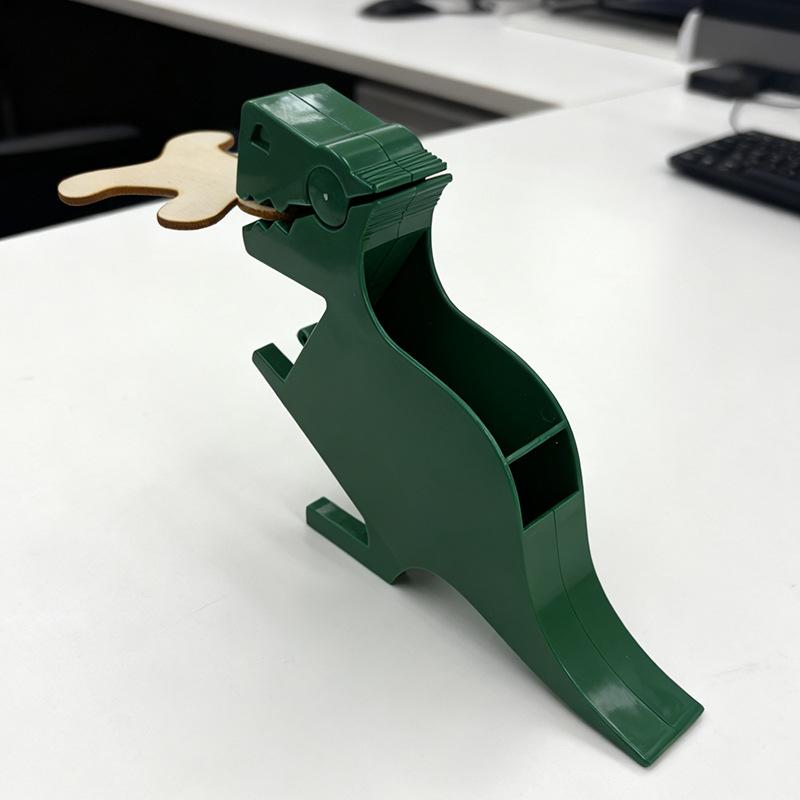1pc Dinosaur Desktop Memo Holder-Red and Green Office Organizer with Sticky Note Dispenser,Fun Home,Office Desk Decor Accessory