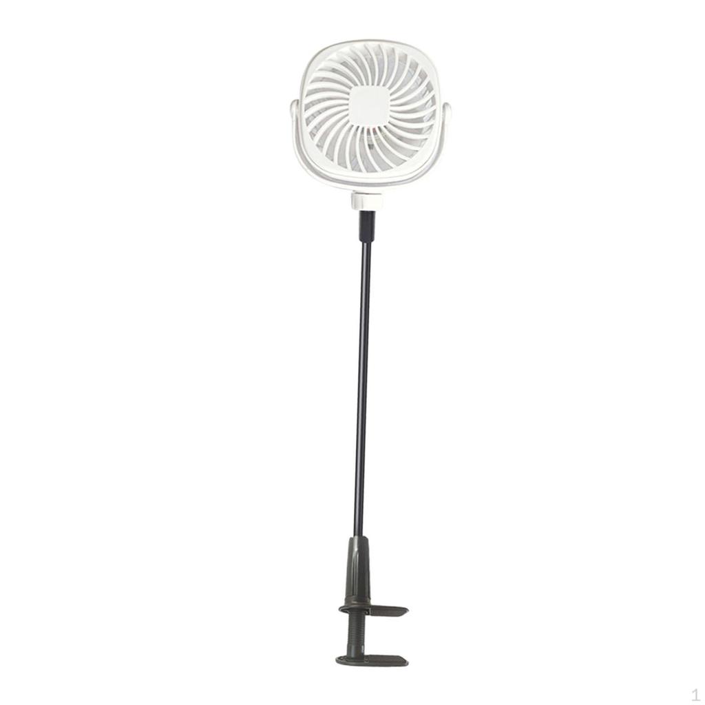 Clip On Fan Personal Quiet Portable Cooling Rechargeable USB Mini 3 Speeds for Car