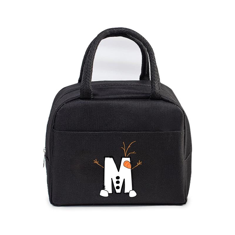 26 letter lunch box bag portable bento bag office worker student large lunch bag