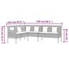 L Shaped Garden Sofa with Cushions Grey Poly Rattan