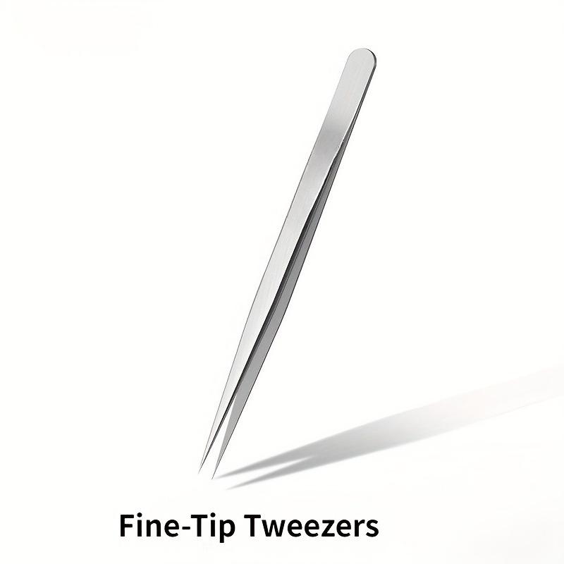 Stainless Steel Precision Pointed Tweezers, Beauty Makeup Eyebrow Pliers, Hair Removal , Accurate Pimple/Blackhead Extraction