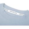 Calvin Klein Casual Round Neck Logo Print Loose Short Sleeve T-Shirt Unisex Tops Light-Blue J400212-DBT