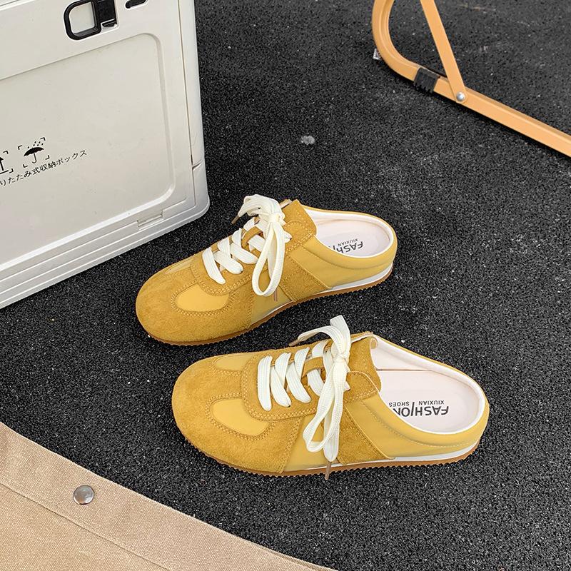 Baotou Half Slippers Women's Summer Wear New Lazy One-pedal Heelless Versatile Cool Slippers