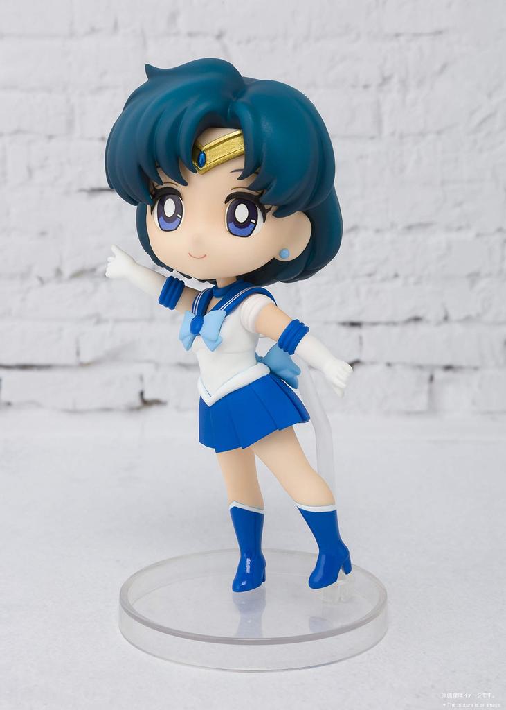 TAMASHII NATIONS Figuarts Mini Pretty Guardian Sailor Moon Sailor Mercury, Approximately 90mm, PVC & ABS Painted Action Figure