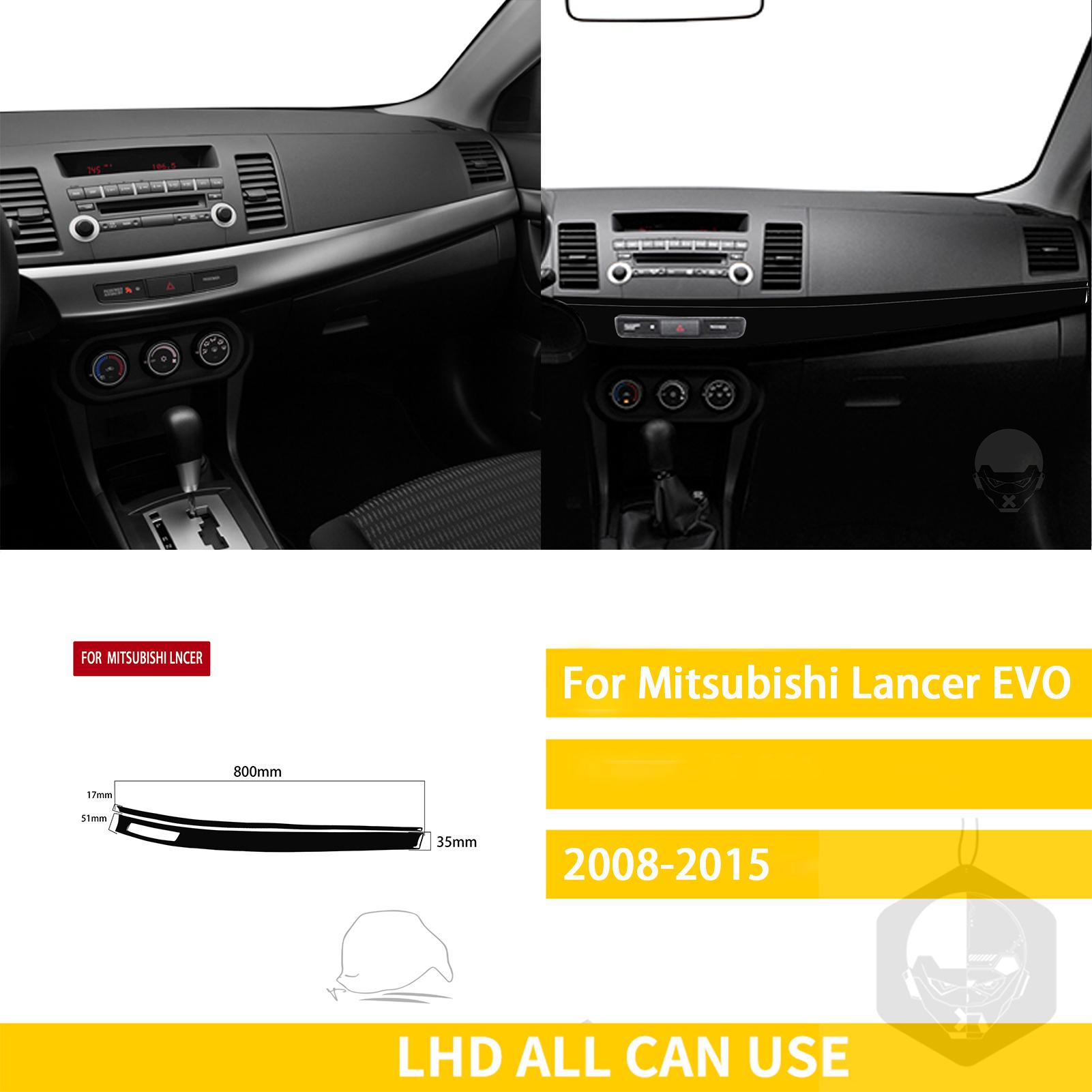 

Для Mitsubishi Lancer EVO X MR 2008-2015 автомобильные аксессуары пластиковый рояль черный внутренняя отделка центральной приборной панели black LHD