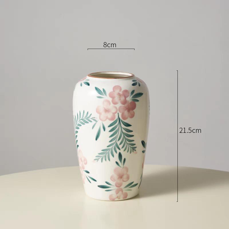 

Ваза Керамическая ваза Европейская классическая ваза Домашняя гостиница Цветочная композиция Модный орнамент Ваза S