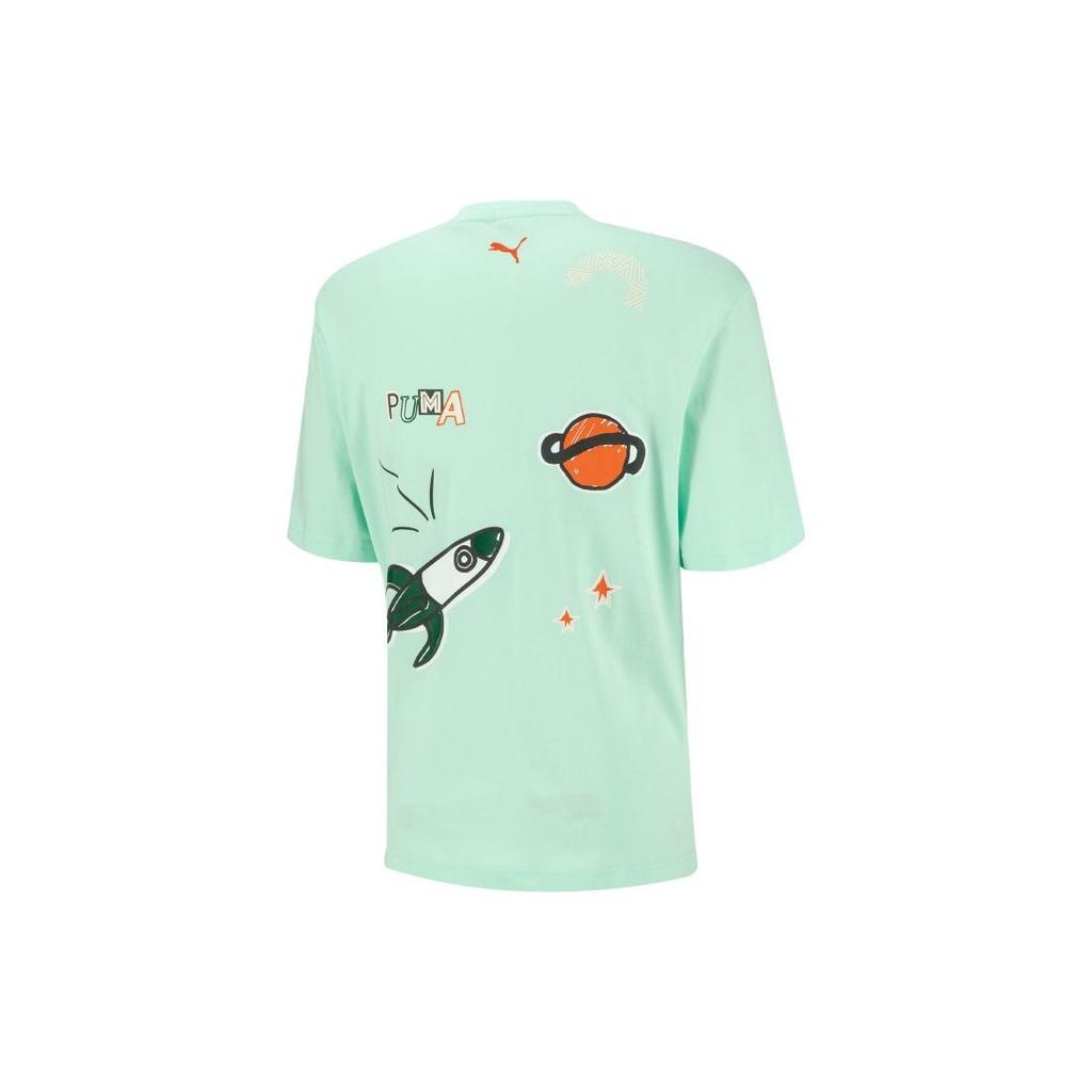 New PUMA SS23 T Shirt Unisex Mint Green 539982-31