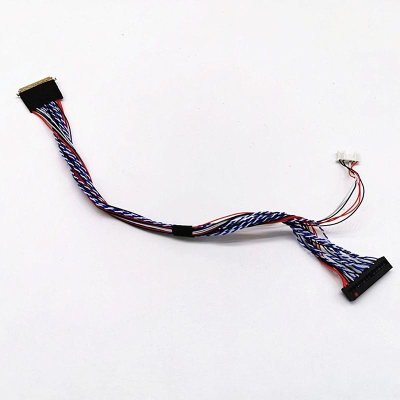 Universal LVDS Cable 20453-20455 40pin 2ch 6-bit LCD Panel Screen Cable Line for 14-18.4 inch LCD Panel Screen