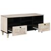 TV Stand Bleached White 100 X 33 X 46 Cm Solid Mango Wood