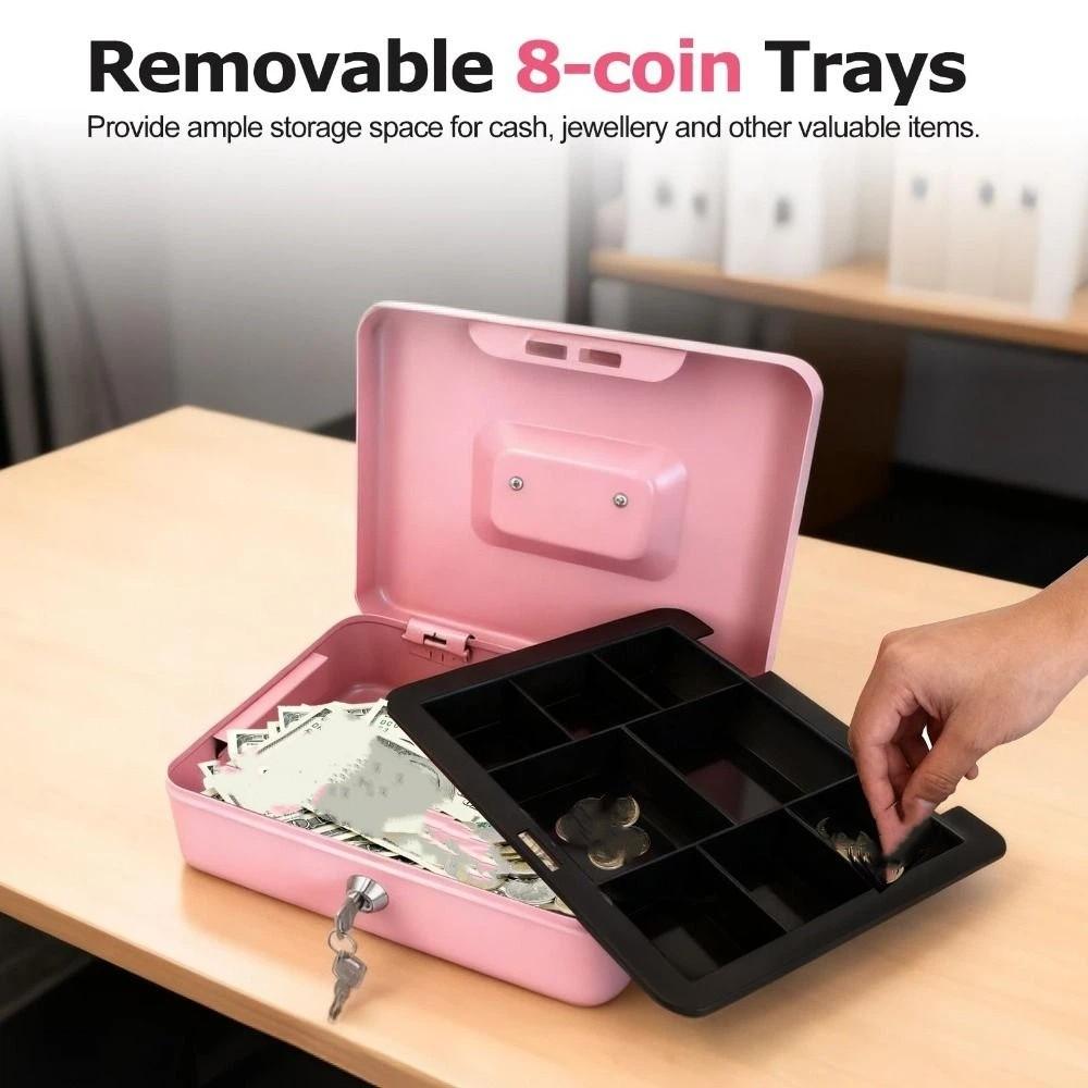 Mini Size Portable Key Safe Sturdy Construction Handheld Safe Box Valuables Storage