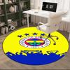 Fenerbahçe Sportverein Emblem Runder Teppich für Wohnzimmer, Schlafzimmer, Spielzimmer, Stuhlunterlage, Teppich, Kreis Teppich, Weihnachtsgeschenk für Fans