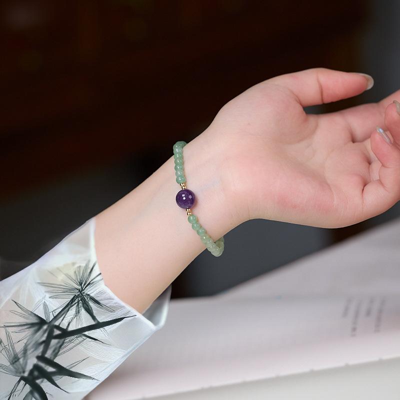 Popular Natural Products On Xiaohongshu8MM Amethyst Bracelet for Women, Purple Lavender Amethyst, High-end Feel Bracelet
